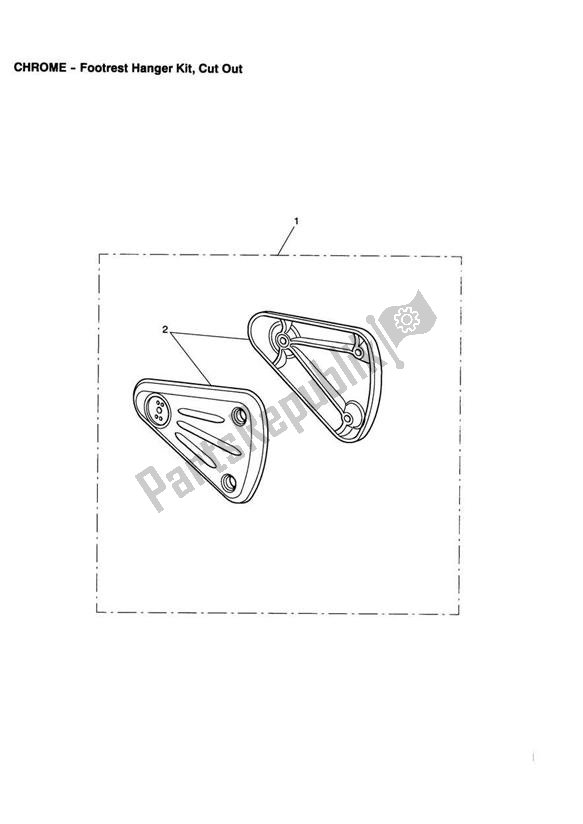 All parts for the Footrest Hanger Kit, Cut Out of the Triumph America Carburettor 790 2002 - 2007